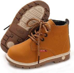 img 4 attached to FAK Toddler Waterproof Leather Anti Slip Boys' Shoes ~ Boots