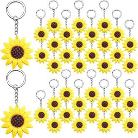 img 4 attached to Sunflower Keychains Pendants Backpack Birthday