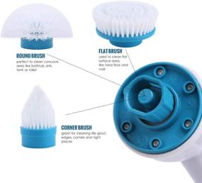 img 1 attached to 🧼 Efficient Electric Spin Scrubber with 3 Replaceable Brush Heads, Extension Arm, and Adapter
