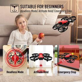 img 2 attached to 🚁 RED SANROCK U61W Drones: 720P HD Camera, 2 Batteries, WiFi FPV RC Quadcopter for Kids, Adults & Beginners. Mini Drone Toy Gift for Boys & Girls, with Route Making, Headless Mode, Altitude Hold, Emergency Stop