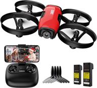 🚁 red sanrock u61w drones: 720p hd camera, 2 batteries, wifi fpv rc quadcopter for kids, adults & beginners. mini drone toy gift for boys & girls, with route making, headless mode, altitude hold, emergency stop logo