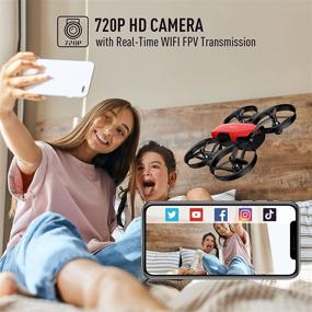 img 3 attached to 🚁 RED SANROCK U61W Drones: 720P HD Camera, 2 Batteries, WiFi FPV RC Quadcopter for Kids, Adults & Beginners. Mini Drone Toy Gift for Boys & Girls, with Route Making, Headless Mode, Altitude Hold, Emergency Stop