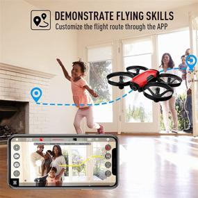 img 1 attached to 🚁 RED SANROCK U61W Drones: 720P HD Camera, 2 Batteries, WiFi FPV RC Quadcopter for Kids, Adults & Beginners. Mini Drone Toy Gift for Boys & Girls, with Route Making, Headless Mode, Altitude Hold, Emergency Stop