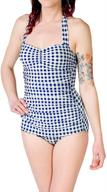 👙 esther williams bombshell pinup women's one piece swimsuit with beautiful girl prints - bathing beauty edition logo