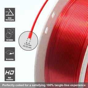 img 3 attached to RepRapper Easy-To-Print Red (Translucent Red) PETG Filament For 3D Printer 1