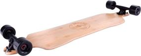 img 1 attached to Premium Longboard Skateboard - Durable Canadian Maple with Bamboo Cruiser for Teens, Adults, and Beginners