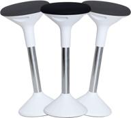 🪑 sun-flex ergonomic height adjustable balance foot stool: perfect home office wobble chair for improved posture and active sitting (white) логотип