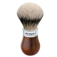 da vinci shaving series 299 uomo: premium silvertip shaving brush with badger hair and kebony wood handle logo