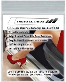img 4 attached to 🚗 Enhance Your Vehicle's Protection with Proz Self-Healing Clear Paint Protection Bra—Door Sill Kit (Measures 64in x 3in)