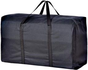 img 4 attached to 🛏️ Large Bedding Storage Bag - Underbed Organizer, Space Saver for Duvet, Blanket, Pillow, Toys - Oxford Fabric, House Moving, Closet & Travel Bag