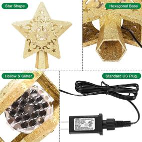 img 1 attached to 🎄 Enhance Your Christmas Tree with a Rotating LED Projector Christmas Star Tree Topper