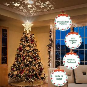 img 3 attached to 🎄 Enhance Your Christmas Tree with a Rotating LED Projector Christmas Star Tree Topper