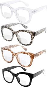 img 4 attached to 👓 Eyekepper 4-Pack Large Frame Bifocal Reading Glasses: Stylish Oversize Bifocal Readers for Women