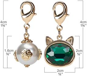 img 1 attached to 👑 Enhance Your Pet's Style with Blueberry Pet Iconic Design Collar Slide, Hair Clip & Pendant Accessory Set - Pack of 2 for Dogs & Cats