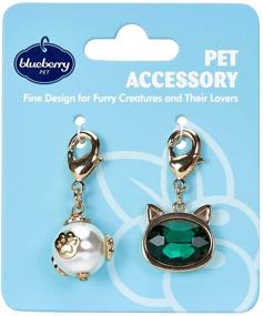 img 4 attached to 👑 Enhance Your Pet's Style with Blueberry Pet Iconic Design Collar Slide, Hair Clip & Pendant Accessory Set - Pack of 2 for Dogs & Cats