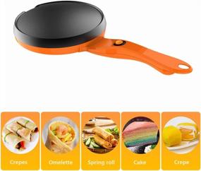 img 3 attached to 🥞 Convenient and Efficient Portable Electric Crepe Maker with Non-Stick Coating and Auto Temperature Control - Perfect for Crepes, Pancakes, Bacon, Tortilla!