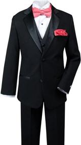 img 3 attached to Black and Yellow Boys' Tuxedo Handkerchief by Spring Notion - Ideal for Suits & Sport Coats