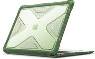 fintie защитный чехол для macbook air 13 дюймов a2337 (m1) / a2179 / a1932 (2018-2020 год) - жесткий чехол с защитным бампером из tpu для macbook air 13 retina display с touch id. логотип