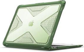 img 4 attached to Fintie Защитный чехол для MacBook Air 13 дюймов A2337 (M1) / A2179 / A1932 (2018-2020 год) - Жесткий чехол с защитным бампером из TPU для MacBook Air 13 Retina Display с Touch ID.