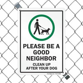 img 2 attached to 🐾 Neighborly Dog Sign for Responsible Pet Owners