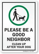 🐾 neighborly dog sign for responsible pet owners logo