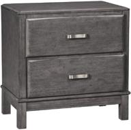 🛋️ stylish ashley caitbrook nightstand: sleek gray design for chic bedroom decor logo