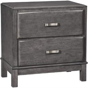 img 4 attached to 🛋️ Stylish Ashley Caitbrook Nightstand: Sleek Gray Design for Chic Bedroom Decor