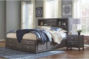 img 1 attached to 🛋️ Stylish Ashley Caitbrook Nightstand: Sleek Gray Design for Chic Bedroom Decor