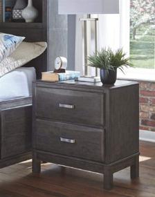 img 3 attached to 🛋️ Stylish Ashley Caitbrook Nightstand: Sleek Gray Design for Chic Bedroom Decor