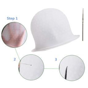 img 1 attached to 🎨 Yebeauty Highlight Cap – Professional Silicone Hair Highlighting Cap with Hook for Perfect Dyeing