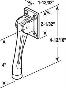 img 1 attached to 🚪 Bronze Finish Heavy-Duty Diecast Door Stop, Drop Down - Prime-Line Products J 4538 (4 Hole)