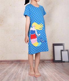 img 1 attached to 👗 Eocom Flamingo Cartoon T-Shirt Girls' Clothing Dresses