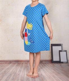 img 2 attached to 👗 Eocom Flamingo Cartoon T-Shirt Girls' Clothing Dresses