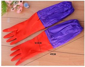 img 2 attached to 🐠 PIVBY Fish Tank Gloves - Aquarium Water Change Tools for Saltwater Aquariums - Elastic Forearm Seals, Leak-Proof Design - Heavy-Duty Construction - 19.3-Inch Length (1 Pair)