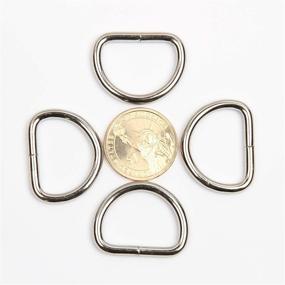 img 2 attached to JWBIZ Heavy-Duty Metal D Rings (36-Pack) - Extra Thick 3.8mm Thickness 1 inch D-Ring for Sewing, Keychains, Belts, and Dog Leash - Silver, 1 inch