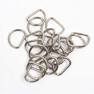 jwbiz heavy-duty metal d rings (36-pack) - extra thick 3.8mm thickness 1 inch d-ring for sewing, keychains, belts, and dog leash - silver, 1 inch logo