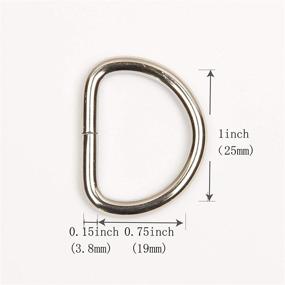 img 3 attached to JWBIZ Heavy-Duty Metal D Rings (36-Pack) - Extra Thick 3.8mm Thickness 1 inch D-Ring for Sewing, Keychains, Belts, and Dog Leash - Silver, 1 inch