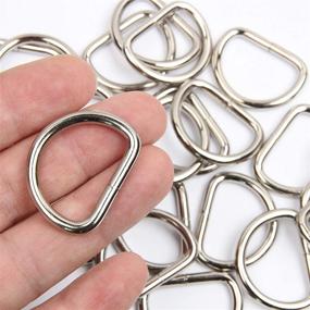 img 1 attached to JWBIZ Heavy-Duty Metal D Rings (36-Pack) - Extra Thick 3.8mm Thickness 1 inch D-Ring for Sewing, Keychains, Belts, and Dog Leash - Silver, 1 inch