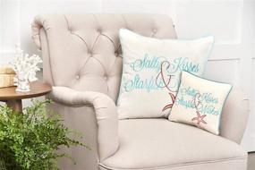 img 3 attached to 🌊 C&F Home 10-Inch Embroidery Pillow, Salty Kisses Starfish Wishes Decorative Beach Ocean Coastal Throw Accent Pillow for Sofa, Couch, or Bed Decoration – 10x10 Multi