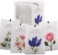 🌹 12-pack rose cottage scented sachets for drawers, closets, dressers, shoes - refreshing home fragrance, air freshener, and deodorizer with 4 scents логотип