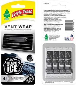 img 3 attached to 🚗 Little Trees Vent Wrap Auto Air Freshener, Black Ice Scent, 4-Pack (4 Count)