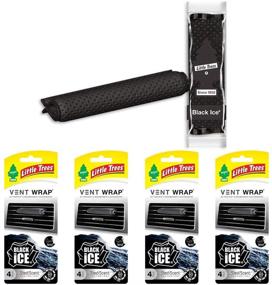 img 4 attached to 🚗 Little Trees Vent Wrap Auto Air Freshener, Black Ice Scent, 4-Pack (4 Count)