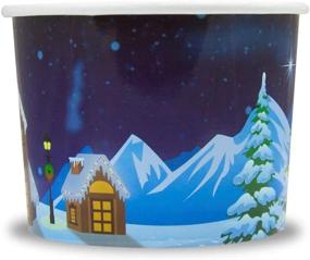 img 2 attached to Pack of 50 Christmas Themed Paper Dessert Cups - 12 oz Holiday 🎅 Ice Cream Bowls - Santa Claus is Coming to Town - Frozen Dessert Supplies