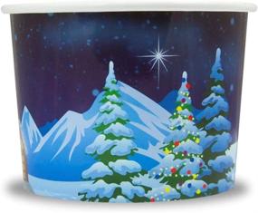 img 1 attached to Pack of 50 Christmas Themed Paper Dessert Cups - 12 oz Holiday 🎅 Ice Cream Bowls - Santa Claus is Coming to Town - Frozen Dessert Supplies