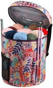 img 3 attached to 🧶 KOKNIT Durable Yarn Storage Tote: Organize Your Yarn Easily with Knitting Accessories Pockets, Perfect for Beginners and Craft Lovers, Protects Wool from Tangling