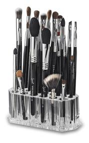 img 4 attached to Clear Acrylic Beauty Brush Organizer - Alegory Makeup Storage, 26 Spaces