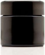 🔒 infinity jars 100 ml (3.3 fl oz) black uv protected glass screw top jar - refillable & empty логотип