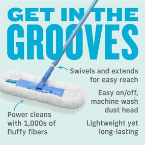 img 1 attached to 🧹 E-Cloth Flexi-Edge Floor and Wall Duster - Reusable Dusting Mop for Floor Cleaning, 200 Wash Guarantee, 1 Pack