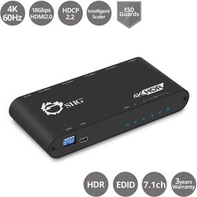 img 3 attached to 💡 SIIG 4K@60Hz HDR HDMI Splitter with EDID Control, YUV 4:4:4 8-bit, YUV 4:2:0 10-bit, HDMI 2.0, HDCP 2.2, 18Gbps, Auto Scaling, Low Heat, Cascadable, Firmware Upgradable - 4 Port, 1 Input 4 Output