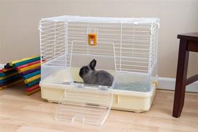 img 1 attached to 🐇 Iris USA Small Wire Animal House White (586240): a compact and stylish haven for your furry friends